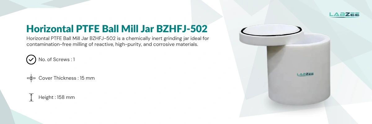 Horizontal PTFE Ball Mill Jar BZHFJ-502