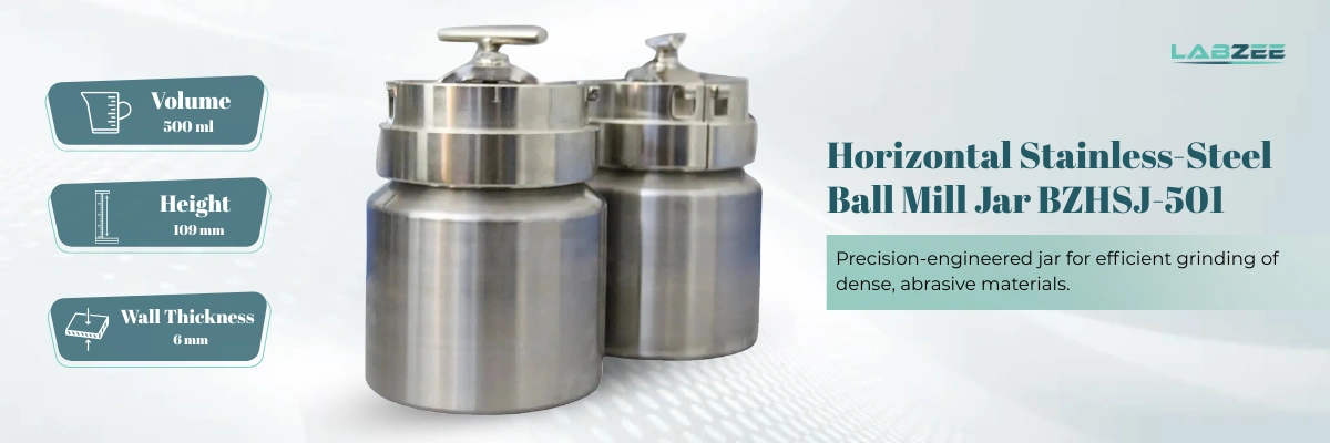 Horizontal Stainless-Steel Ball Mill Jar BZHSJ-501