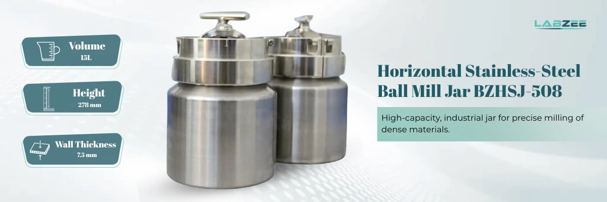 Horizontal Stainless-Steel Ball Mill Jar BZHSJ-508