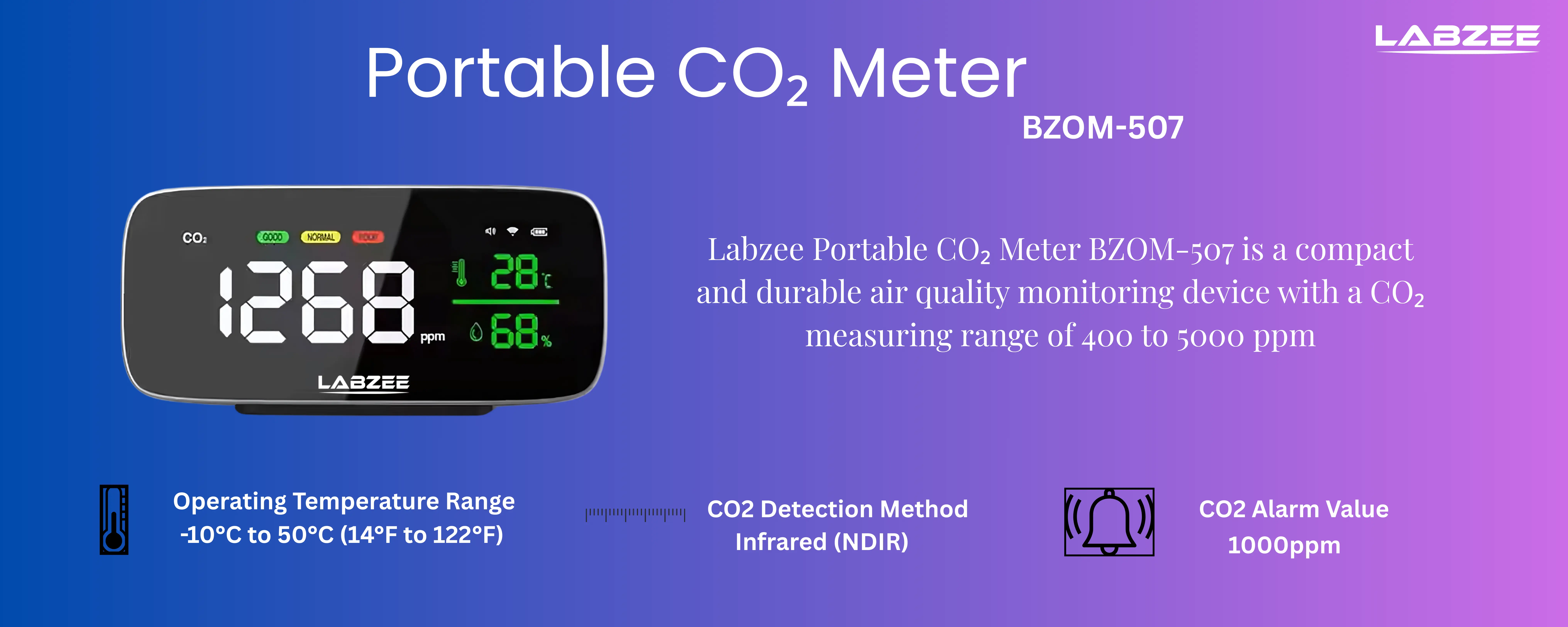 Portable CO₂ Meter BZOM-507
