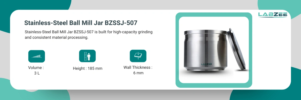 Stainless-Steel Ball Mill Jar BZSSJ-507