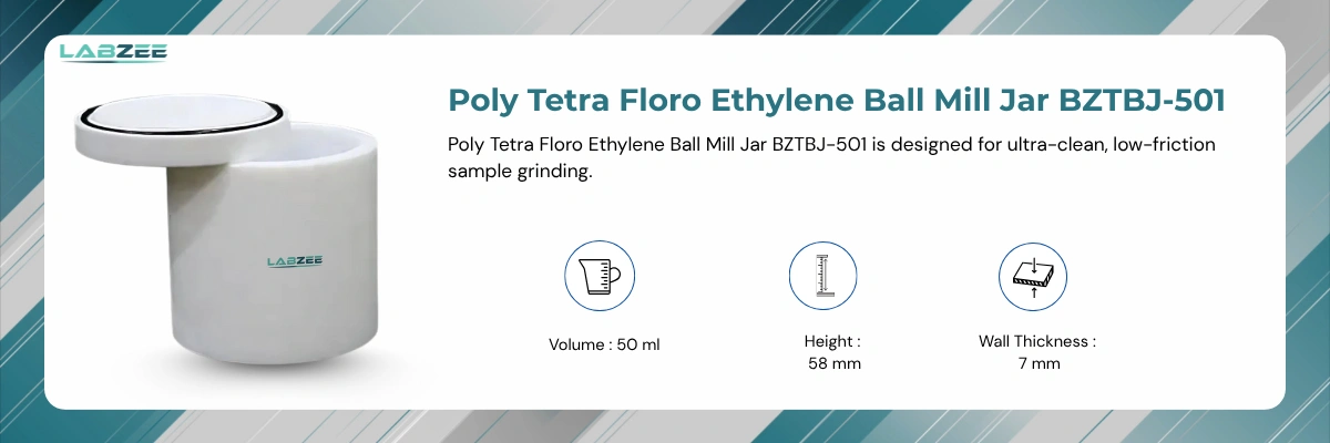 Poly Tetra Floro Ethylene Ball Mill Jar BZTBJ-501